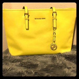 Lime green Michael Kors tote